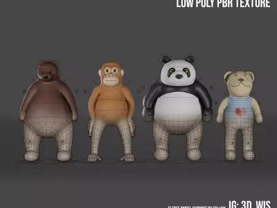 Animal Low poly Pack Free low-poly 3D model