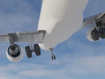 Airbus A318 Air france livery Low-poly 3D model