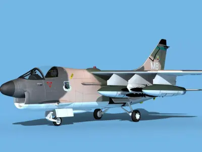 Chance Vought A-7E Corsair II V03 USAF 3D model