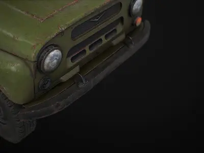 UAZ 469 Bobik Low-poly 3D model