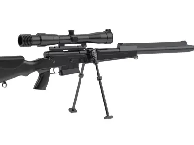 FR F2 sniper rifle 3D model