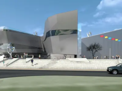 Sports Complex 01 Low-poly 3D model