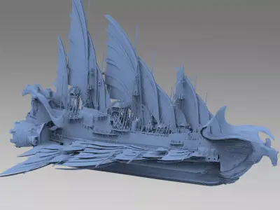 Eagle Fang Master Kings Airship  2 3D model