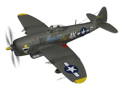 Republic P-47D Thunderbolt - Sigma Nu Girl 3D model
