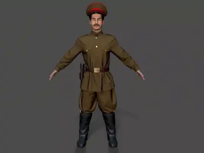 Soviet private soldier 3D model