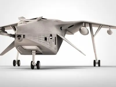 Dropship military aircraft 3D model