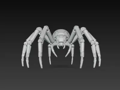 Cybernetic Spider Robot Sci-Fi Mechanical Creature 3D Model 3D print model