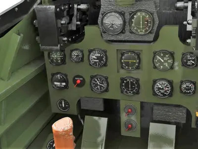 Mitsubishi A6M Zero WW2 Warplane Low-poly 3D model