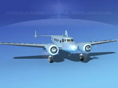 Lockheed L10 Electra Delta Airlines 3D model