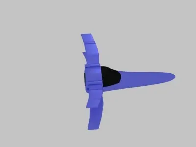Spaceship D 2 fighter jet 3D model