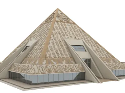 Futuristic Egyptian Pyramids - 001 3D model