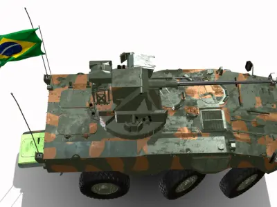 VBTP MR IVECO GUARANI 6X6 UT30BR Low-poly 3D model