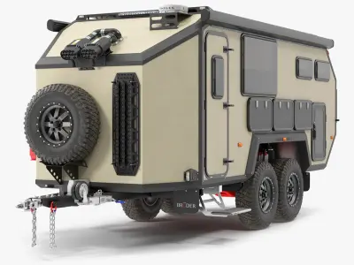 Off Road Mobile Home Bruder EXP 8 Rigged 3D model