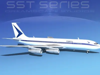 Boeing 707-320 SS Cortu 3D model