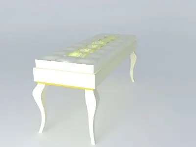 bench with gold legs Free 3D model