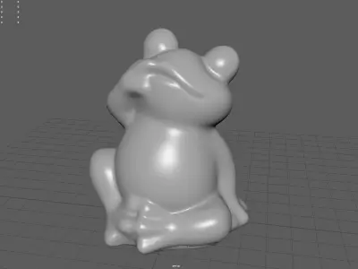 Garden Frog Low-poly 3D model