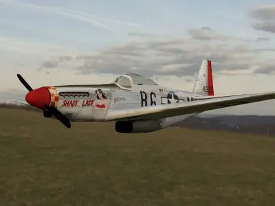 North American P-51 Mustang 3D model