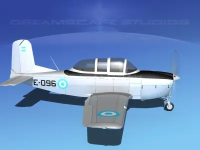 Beechcraft T-34 Mentor Argentina 3D model