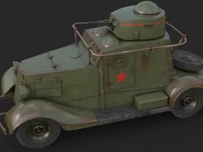 FAI M Armoured Car Vray 3D model