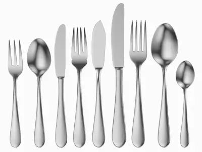 Generic Cutlery 9 Pieces COLLECTION 3D model