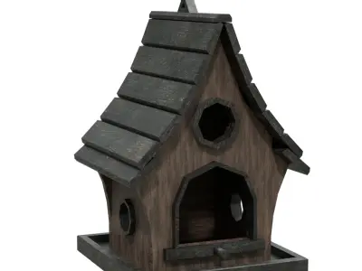 Bird Feeder Low-poly 3D model