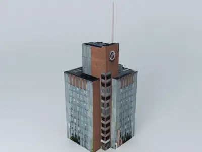 Old commercial building in Kaunas Free 3D model