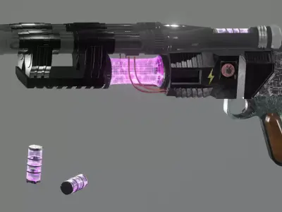 Fantasy Sliquifier Double Barreled Wonder weapon gun 3D model