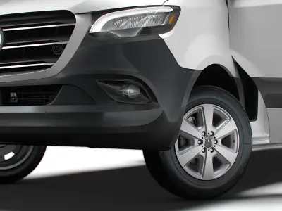 Mercedes Benz eSprinter Panel Van L3H2 RWD HQ Interior 2024 3D model