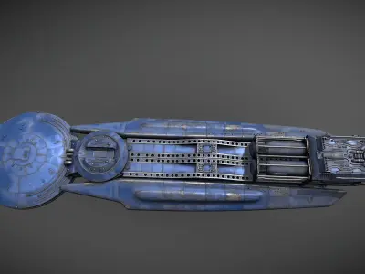 11Astral-Queen-BSG spaceship 3D model