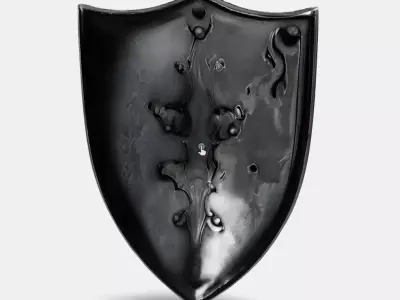 Ancient Iron Shield Low-poly 3D model