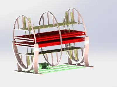 Double - station rotating conveyor 3D model
