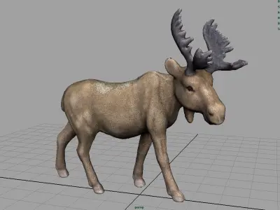 CHRISTMAS ELK Low-poly 3D model