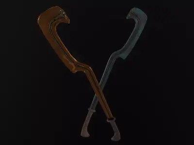 Nablus Khopesh - A Canaanite Bronze Sword Free low-poly 3D model