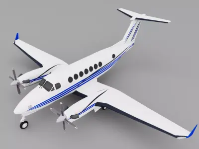 Beechcraft B300 Low-poly 3D model