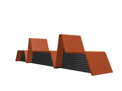 wave bench Free 3D model