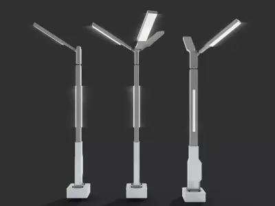 Sci-Fi Street Light Low-poly 3D model