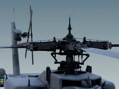 AH-64 Apache attack helicopter 3D model