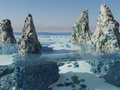 Starfish Variety Pack 2 Low-poly 3D model