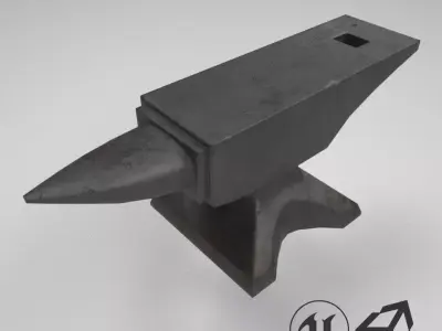 Medieval Anvil Free low-poly 3D model