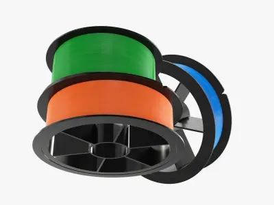 Fishing line on spool 3D model