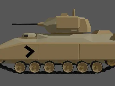 Low Poly Bradley M2 Low-poly 3D model