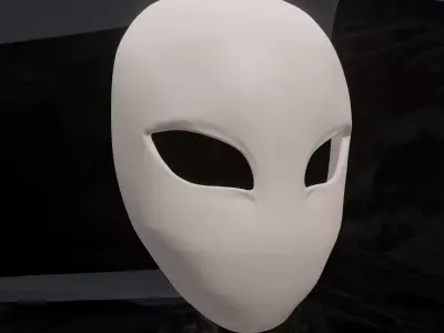 Minimalist Alien Grey Mask 3D print model