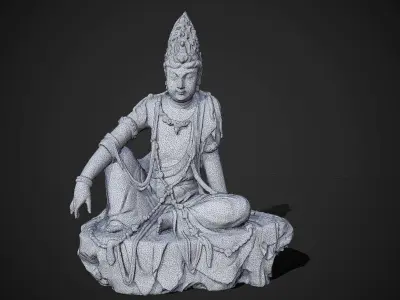 3D model Statue of Guanyin Bodhisattva in Dunhuang 3D model