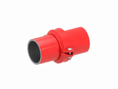 Grooved Rigid Coupling Low-poly 3D model