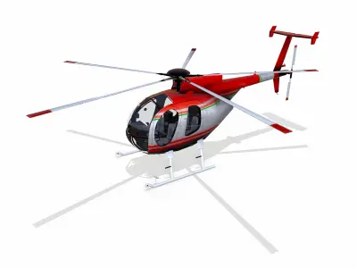 Low-poly Helicopter Low-poly 3D model