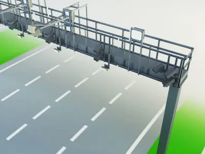 Multi lane free flow MLFF 3D model