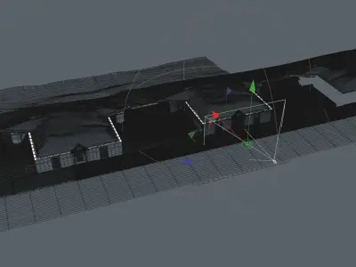 TABYA stone building in desert 3D model