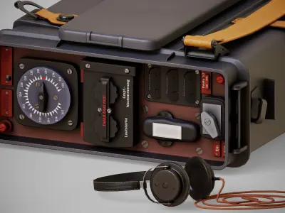 Feldfunksprecher f  GERMANY WW2 FIELD RADIO Low-poly 3D model