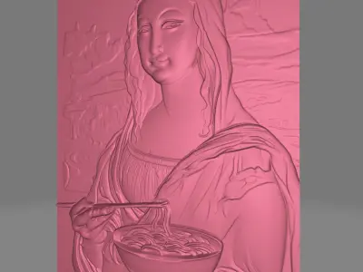 Mona Lisa 3D print model