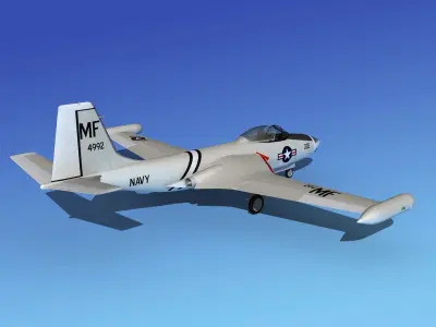 McDonnell F2H4 Banshee V13 3D model